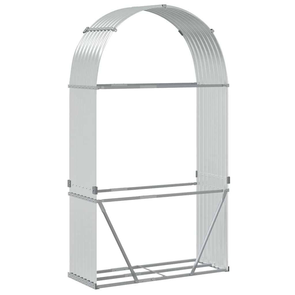 Portaceppi Argento 120x45x210 cm in Acciaio Zincato