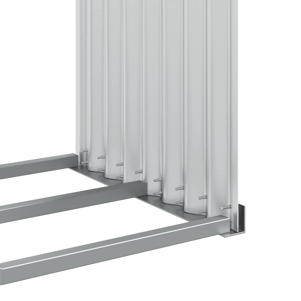 Portaceppi Argento 120x45x210 cm in Acciaio Zincato