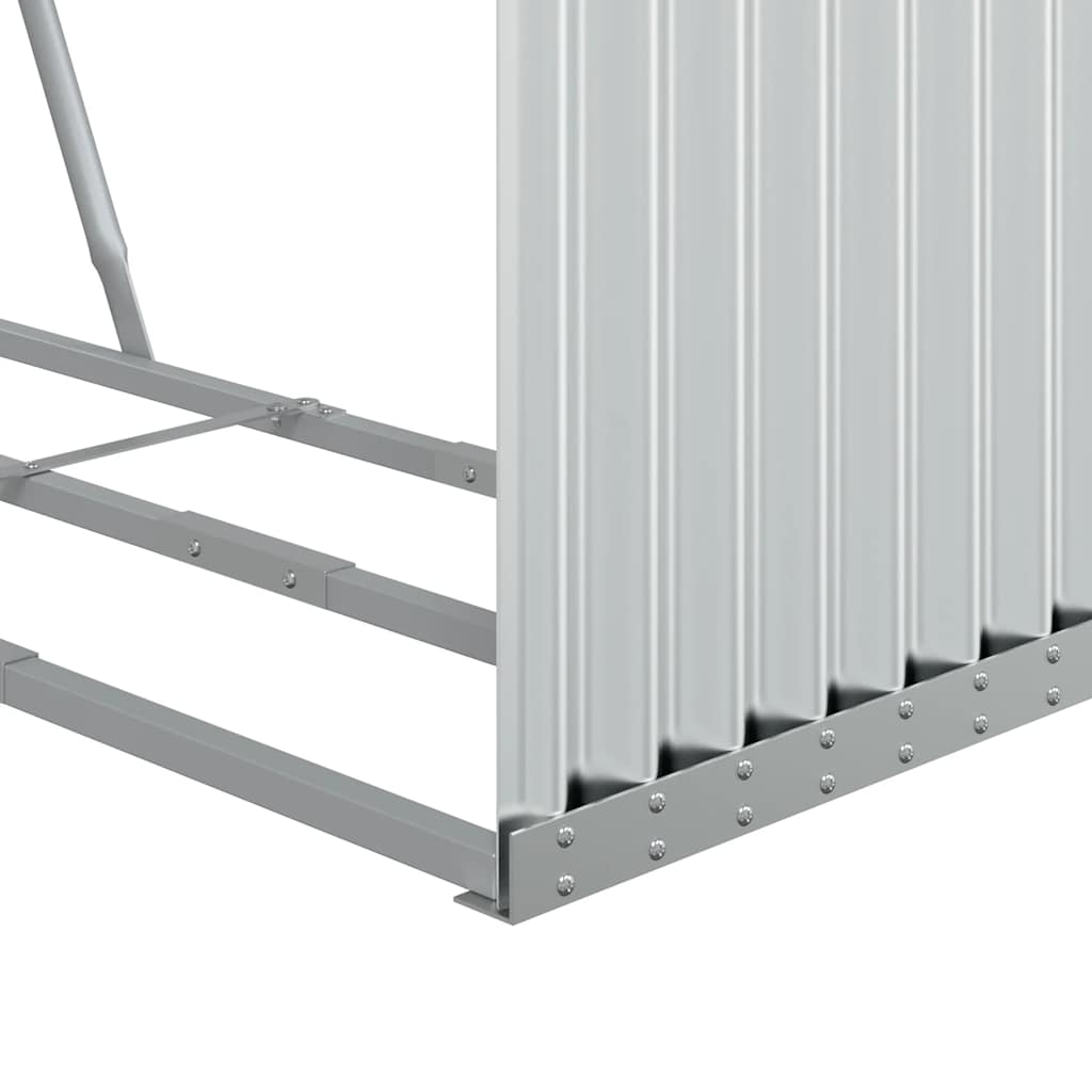 Portaceppi Argento 120x45x210 cm in Acciaio Zincato