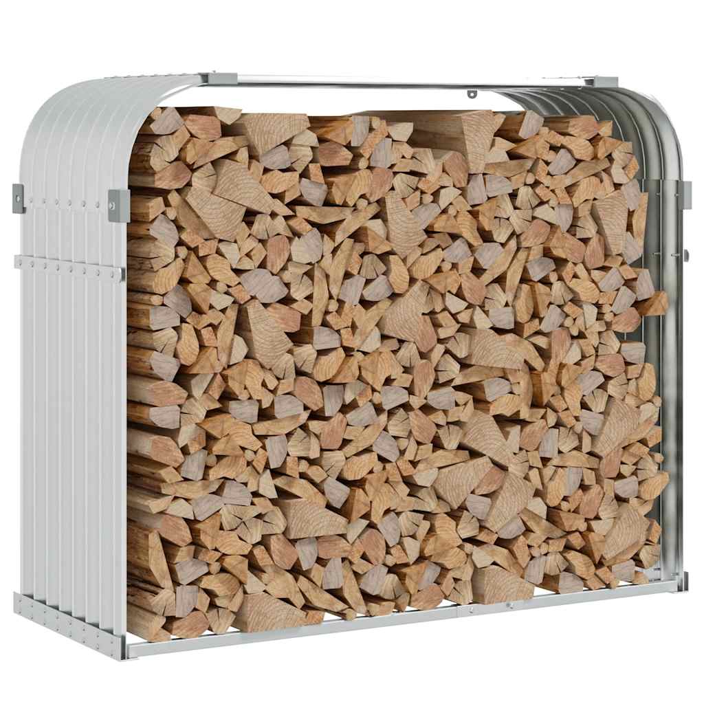 Portaceppi Argento 120x45x100 cm in Acciaio Zincato