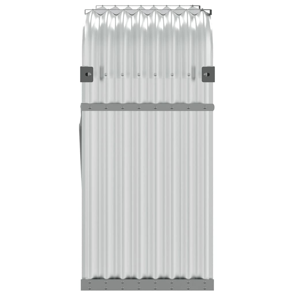 Portaceppi Argento 120x45x100 cm in Acciaio Zincato