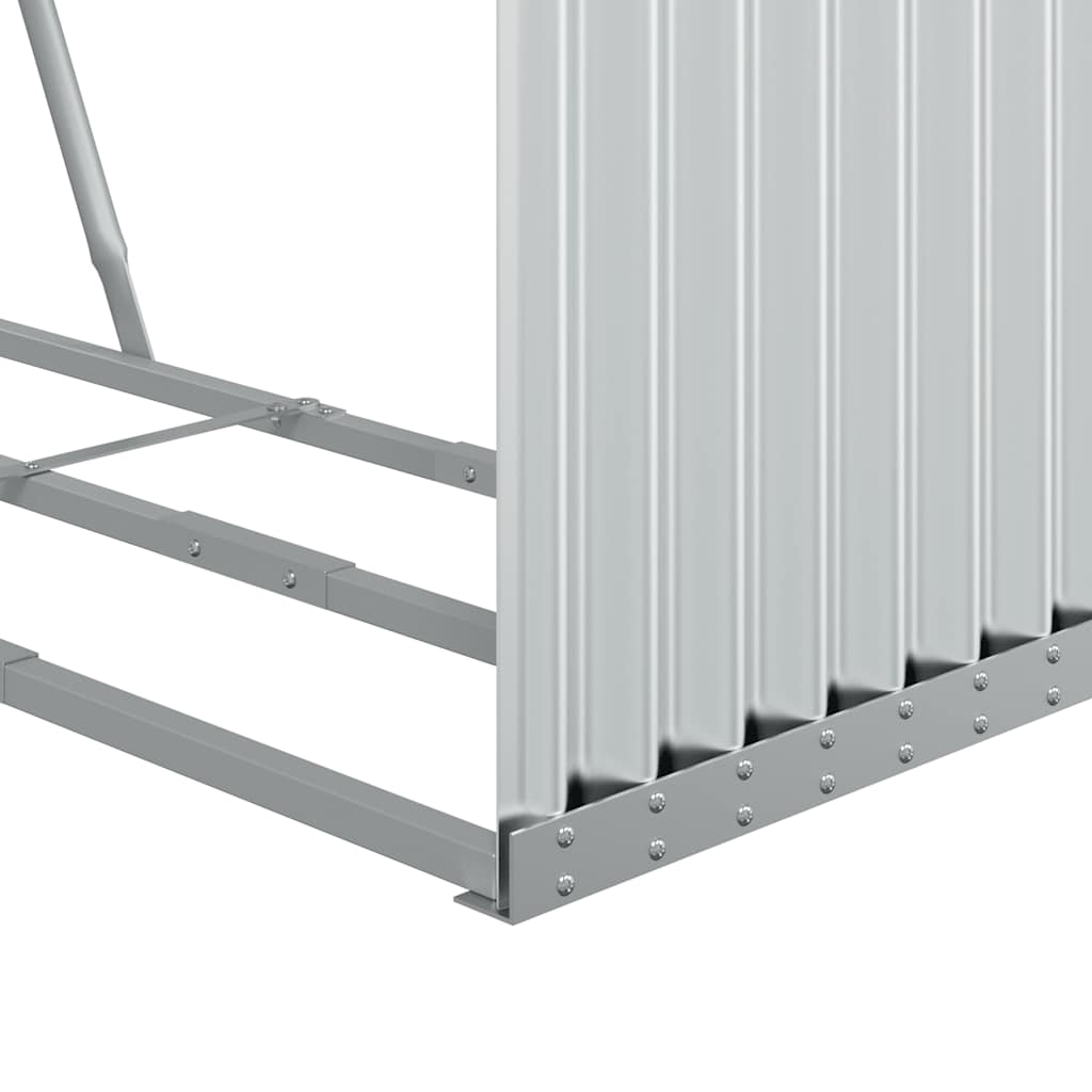 Portaceppi Argento 120x45x100 cm in Acciaio Zincato