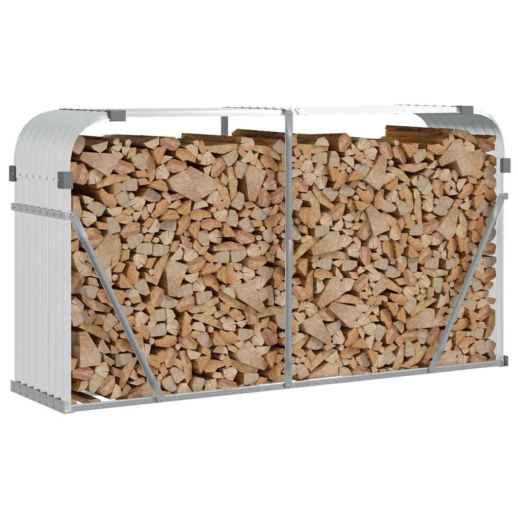 Portaceppi Argento 180x45x100 cm in Acciaio Zincato