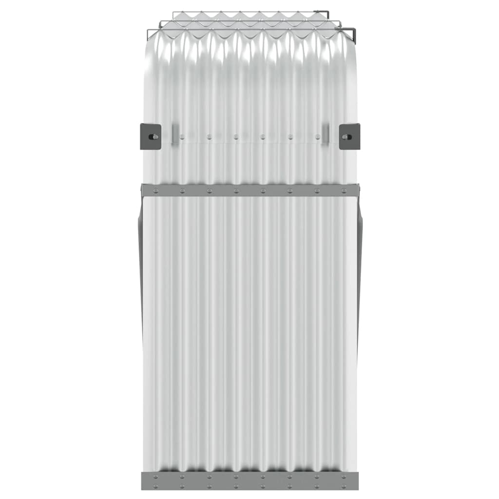 Portaceppi Argento 180x45x100 cm in Acciaio Zincato