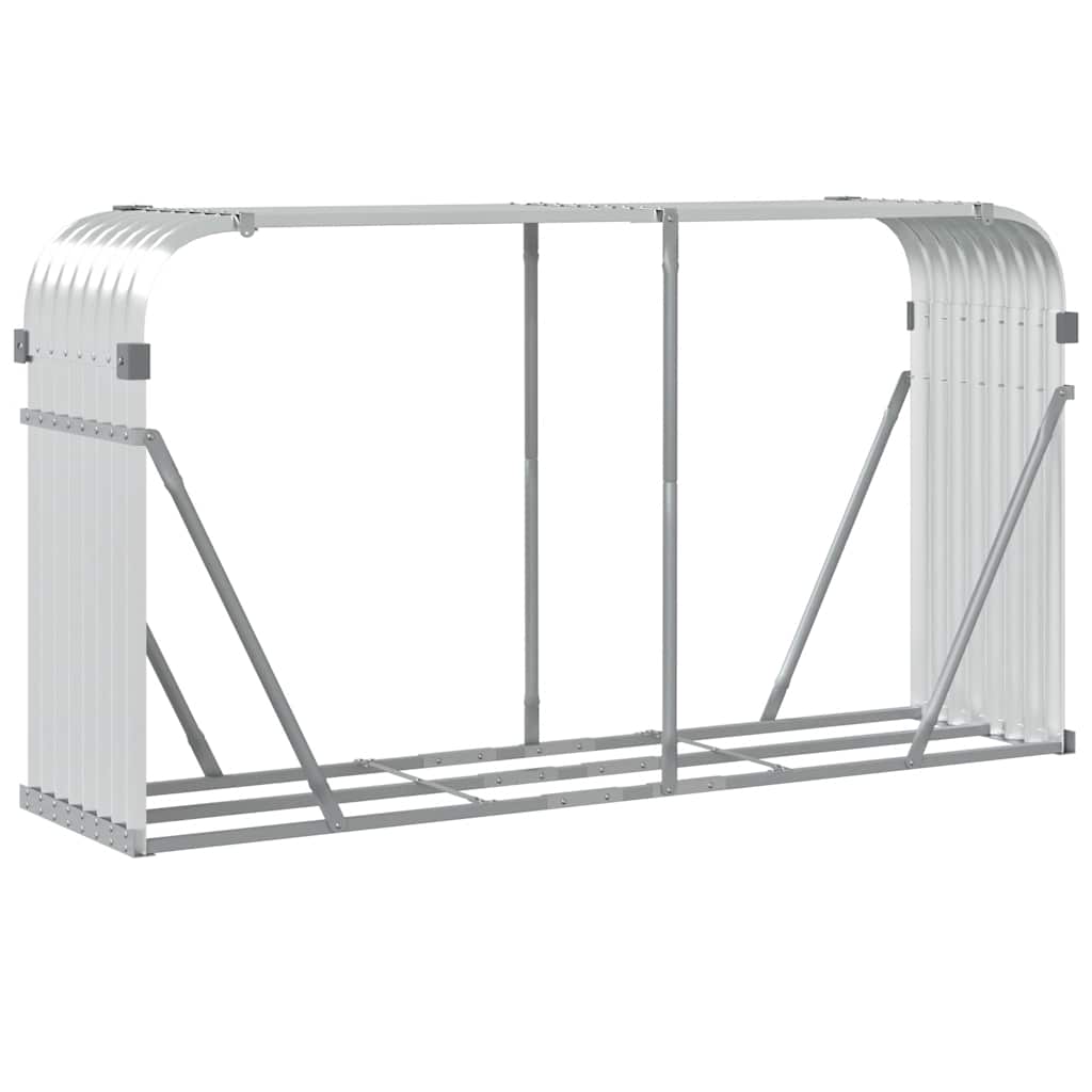 Portaceppi Argento 180x45x100 cm in Acciaio Zincato