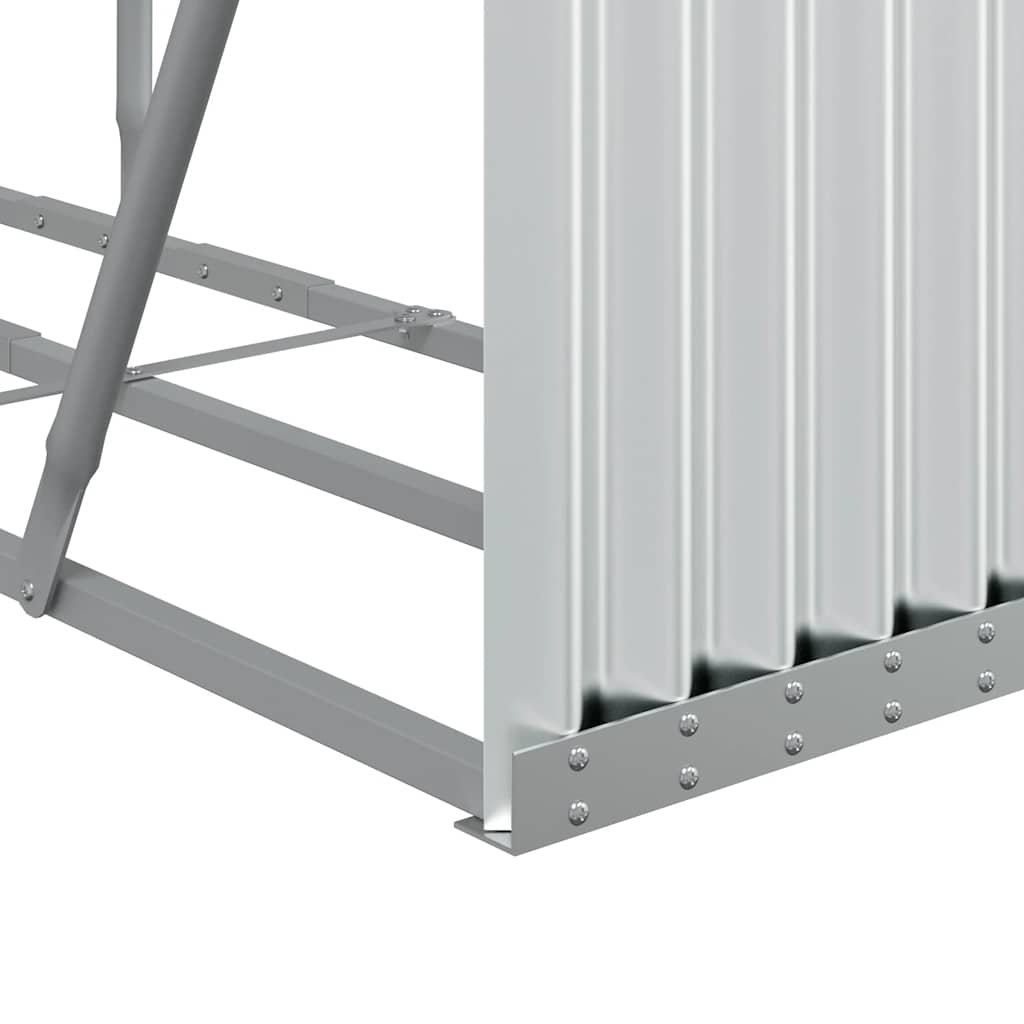 Portaceppi Argento 180x45x100 cm in Acciaio Zincato