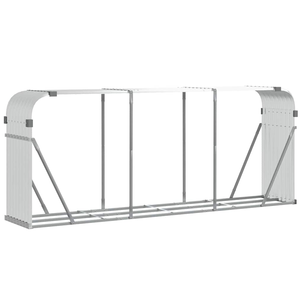Portaceppi Argento 234x45x100 cm in Acciaio Zincato
