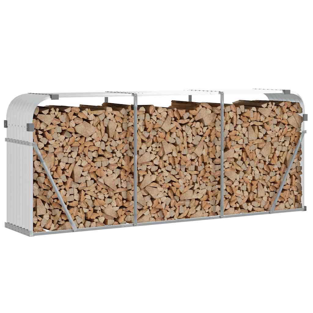 Portaceppi Argento 234x45x100 cm in Acciaio Zincato