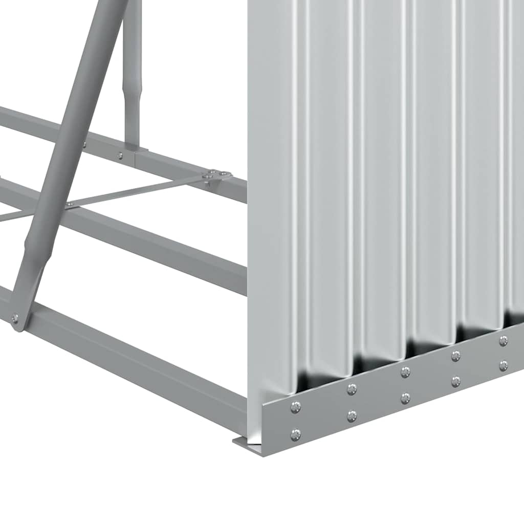 Portaceppi Argento 234x45x100 cm in Acciaio Zincato