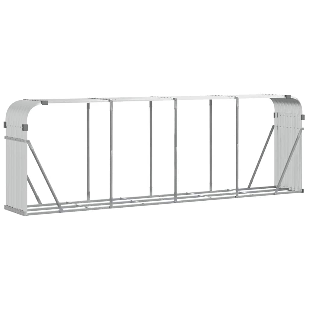 Portaceppi Argento 300x45x100 cm in Acciaio Zincato