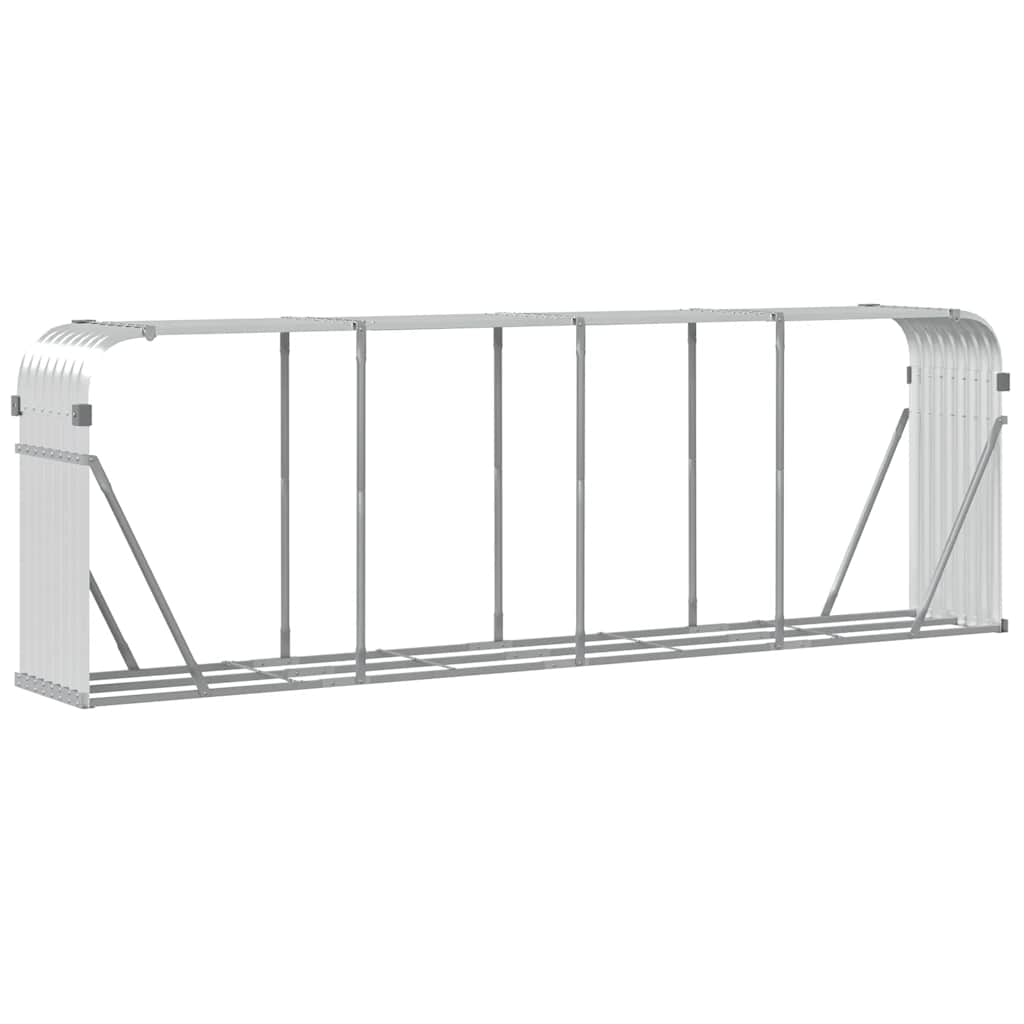 Portaceppi Argento 300x45x100 cm in Acciaio Zincato