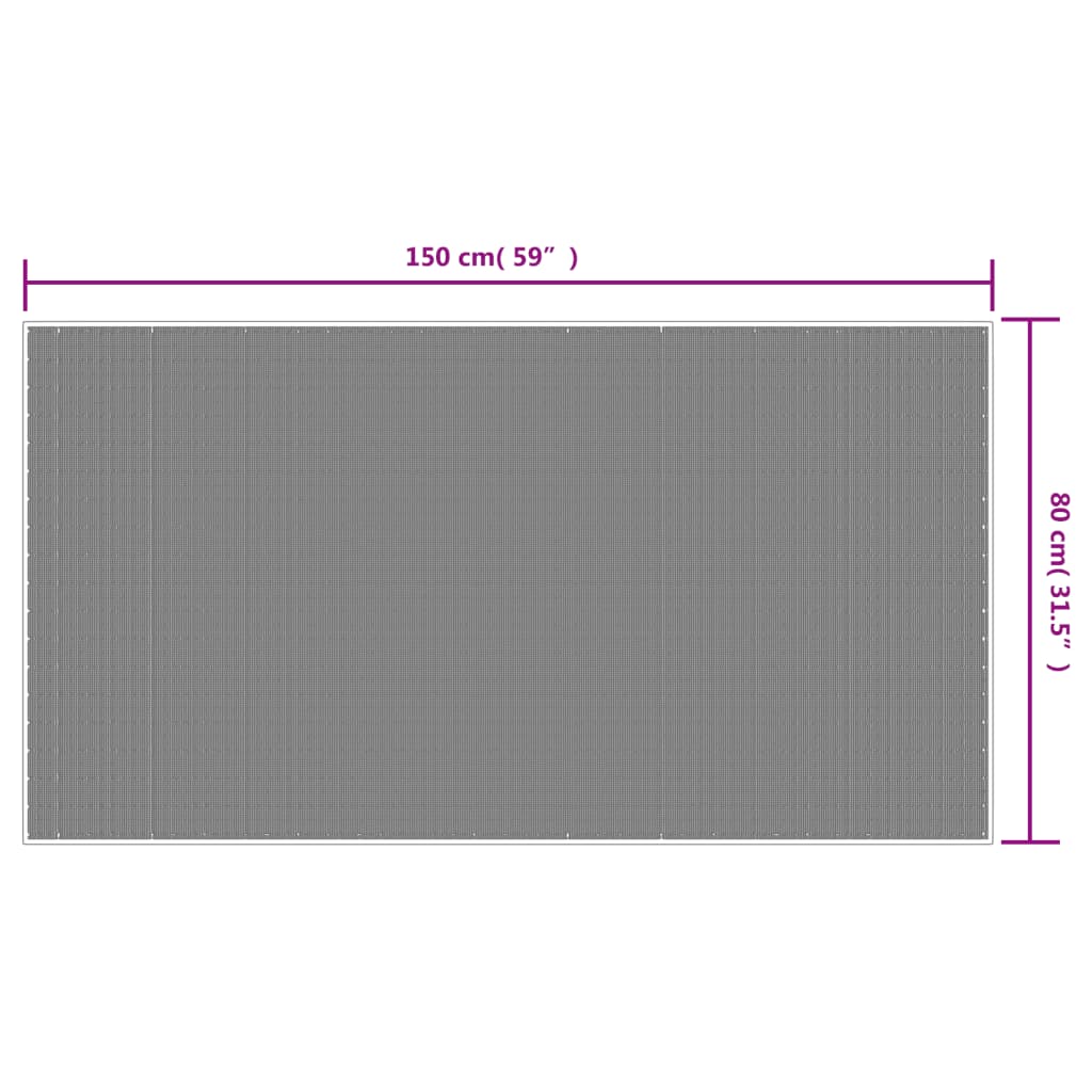 Tappeto da Esterno Grigio e Bianco 80x150 cm Design Reversibile