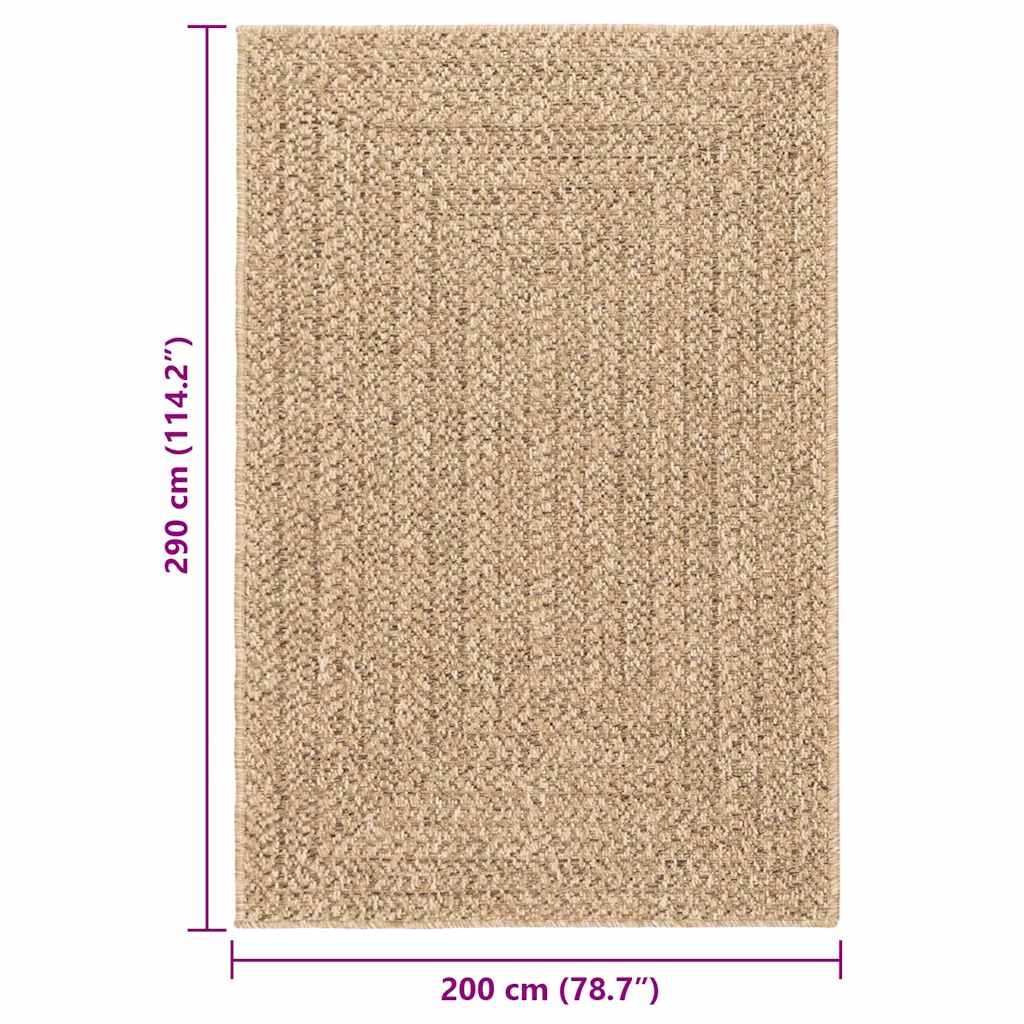 Tappeto ZIZUR 200x290 cm Aspetto Iuta per Interni ed Esterni
