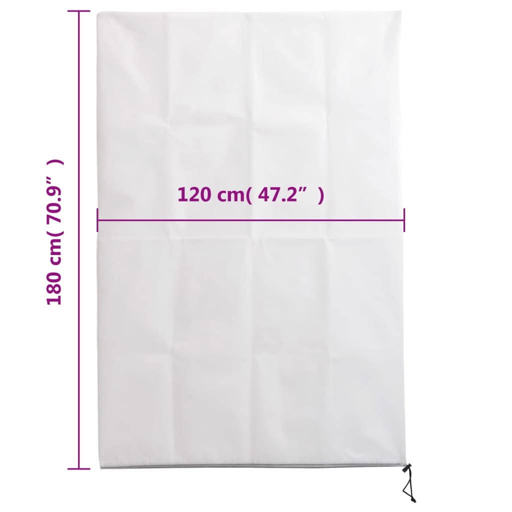 Coperture con Cerniera per Piante 2pz 70 g/m² 1,2x1,8 m