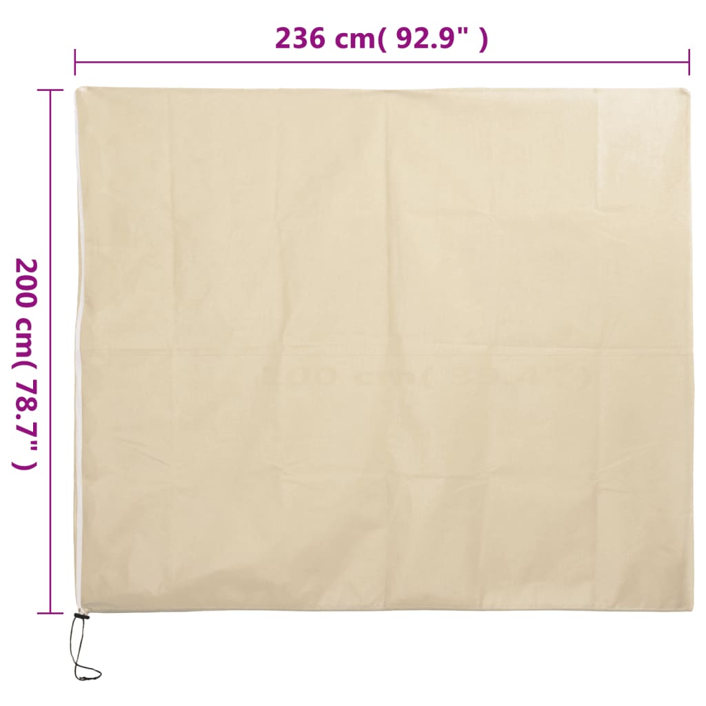 Copertura con Cerniera per Piante 2pz 70 g/m² 2,36x2 m