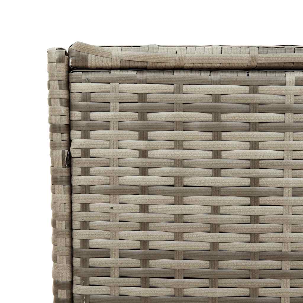 Contenitore da Giardino con Ruote Grigio 283L in Polyrattan