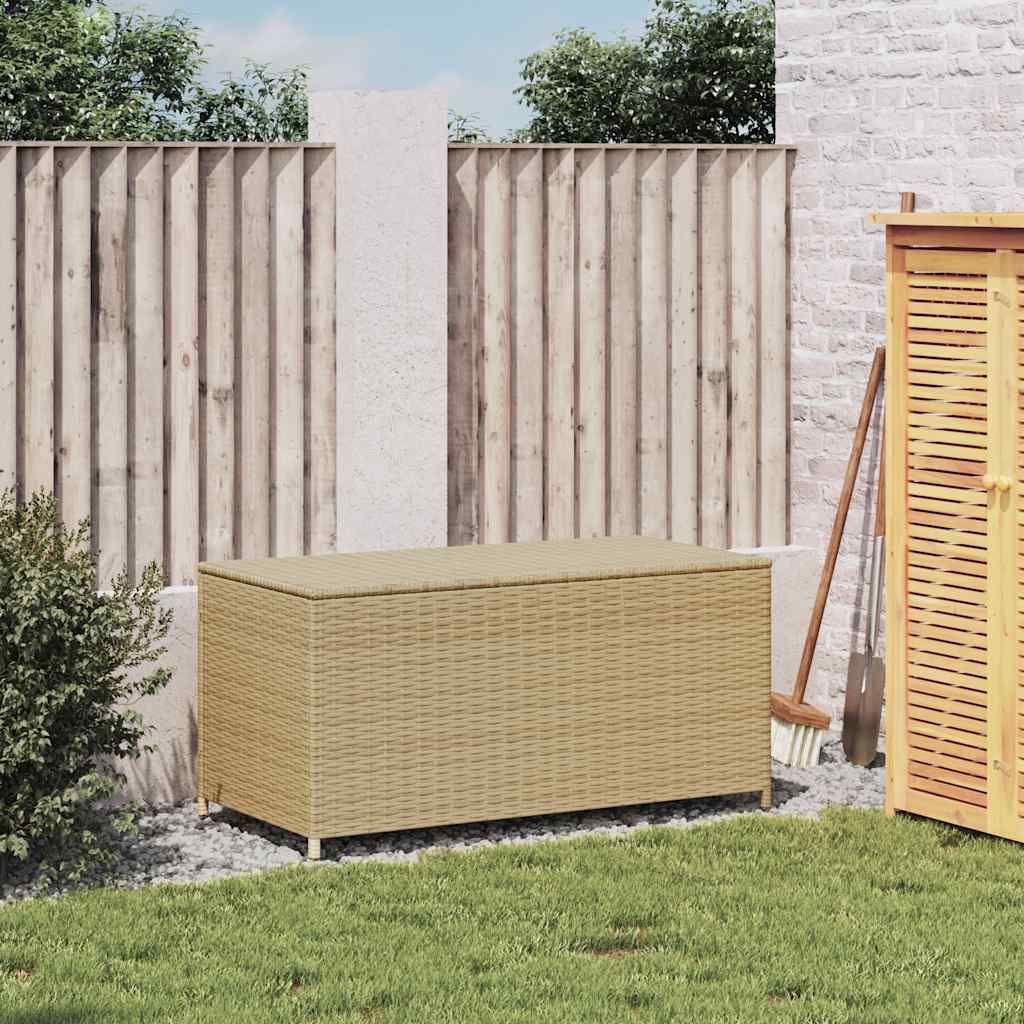 Contenitore da Giardino Beige Misto 190L in Polyrattan