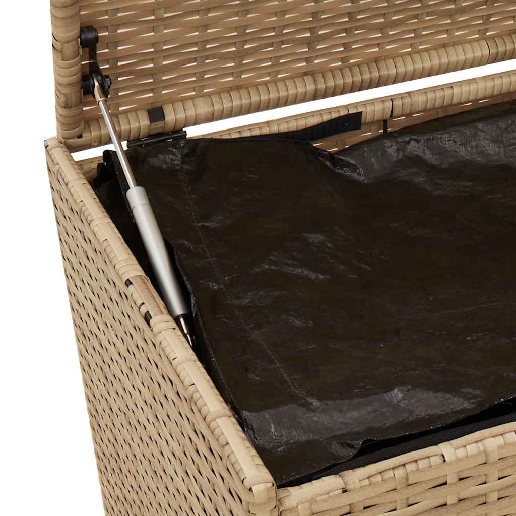 Contenitore da Giardino Beige Misto 190L in Polyrattan