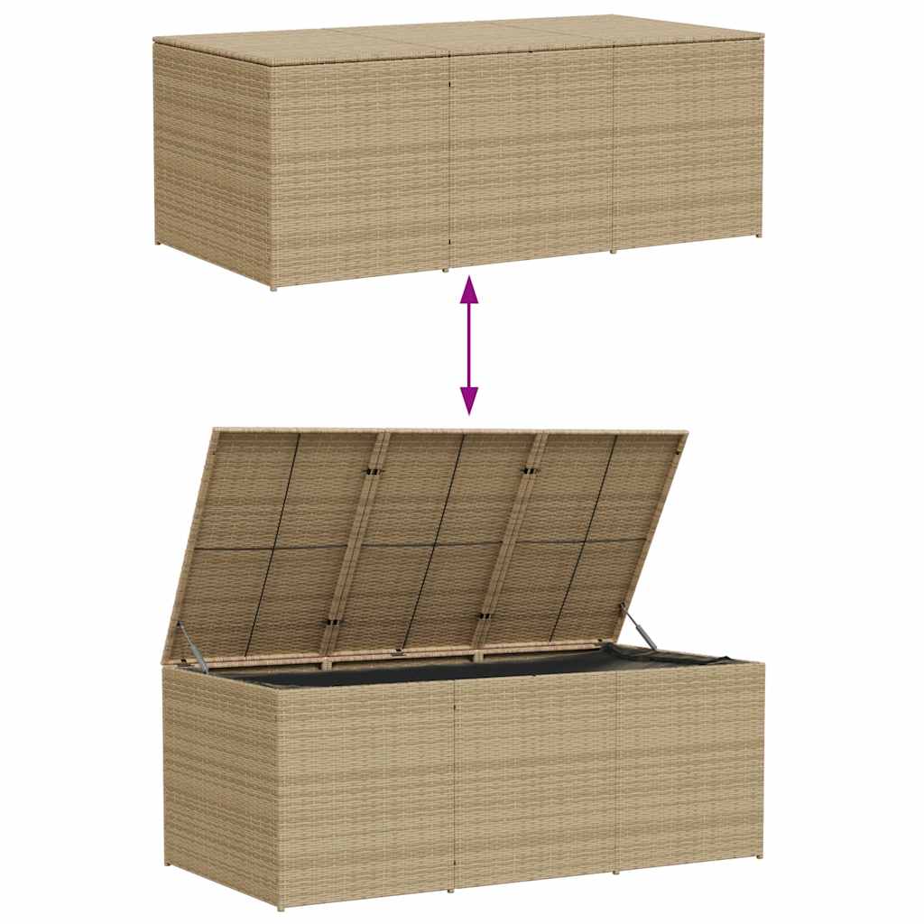 Contenitore da Giardino Beige Misto 984L in Polyrattan