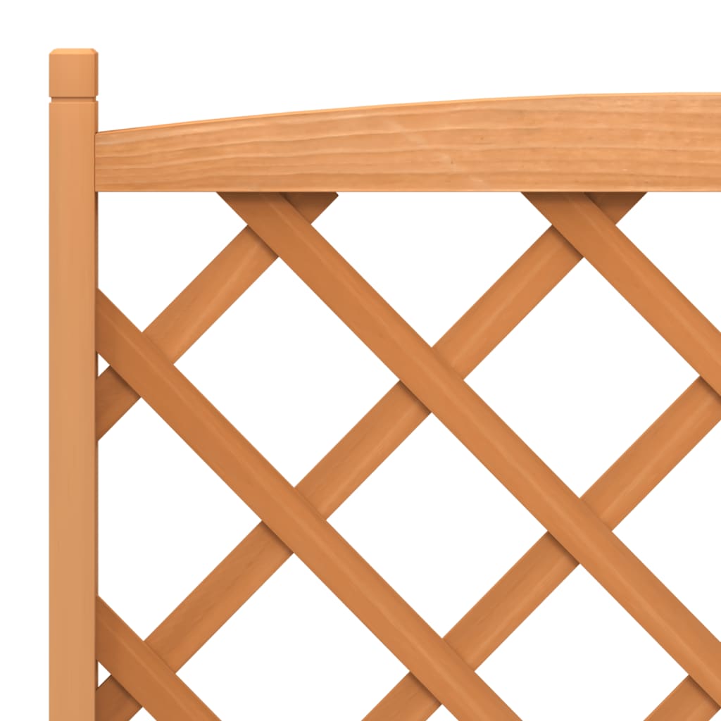 Fioriera con Traliccio Marrone 90x35x180 cm in Massello di Abete