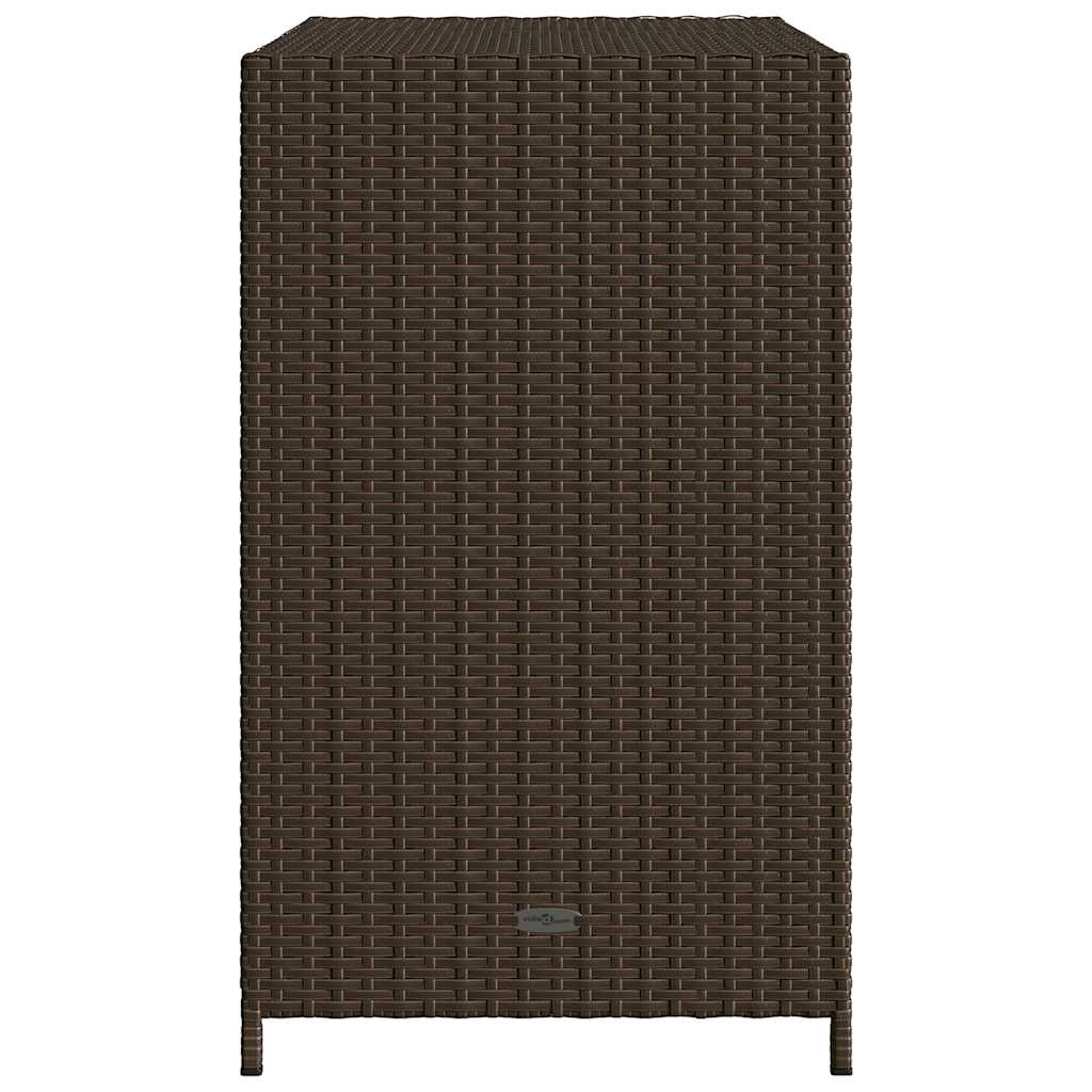 Armadietto Portaoggetti Giardino Marrone 83x45x76 cm Polyrattan