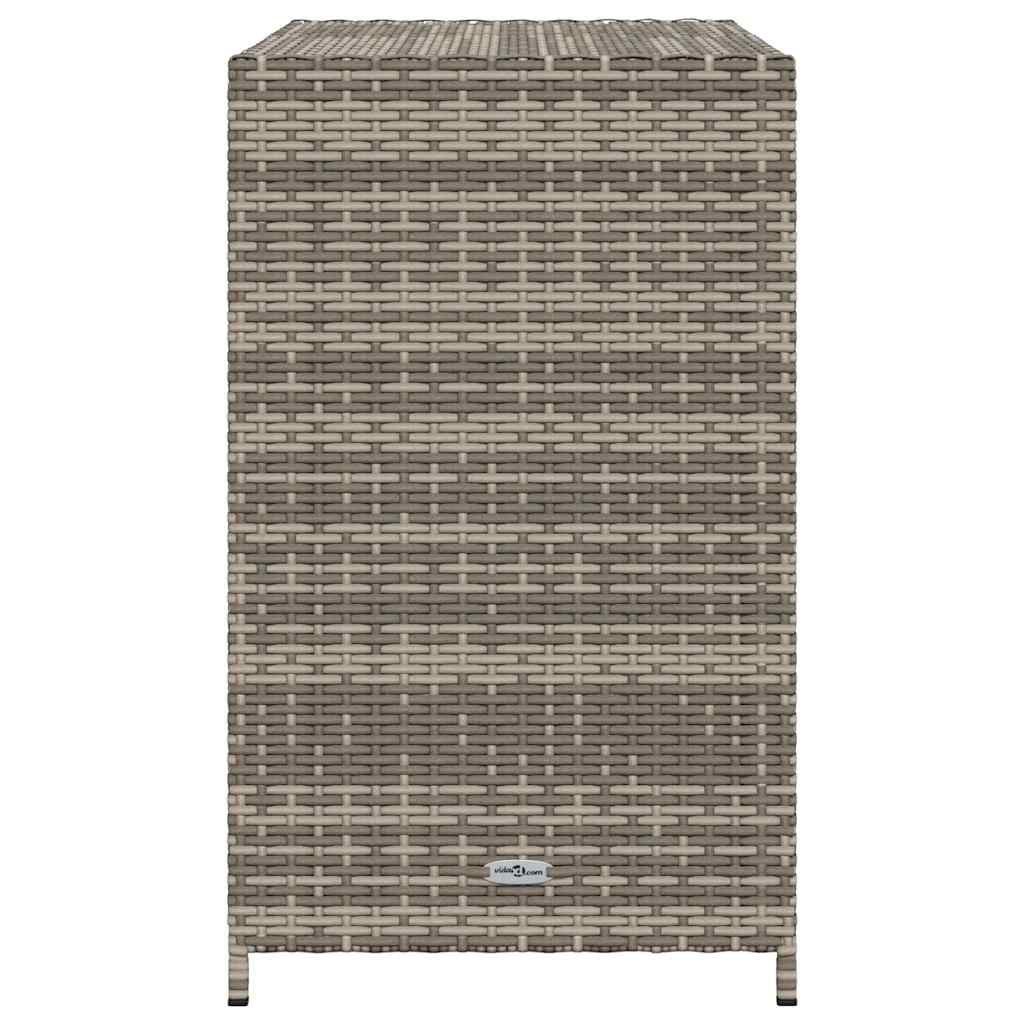Armadietto Portaoggetti Giardino Grigio 83x45x76 cm Polyrattan