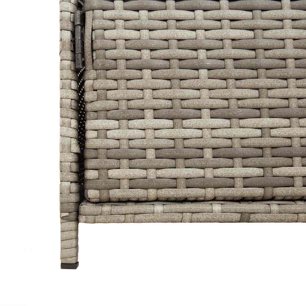 Armadietto Portaoggetti Giardino Grigio 83x45x76 cm Polyrattan