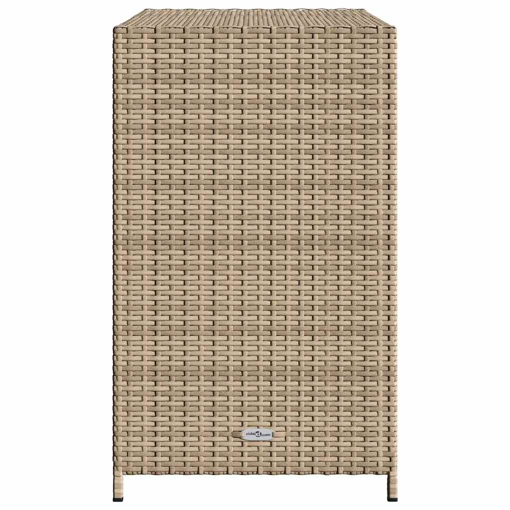 Armadietto Portaoggetti Giardino Beige 83x45x76 cm Polyrattan