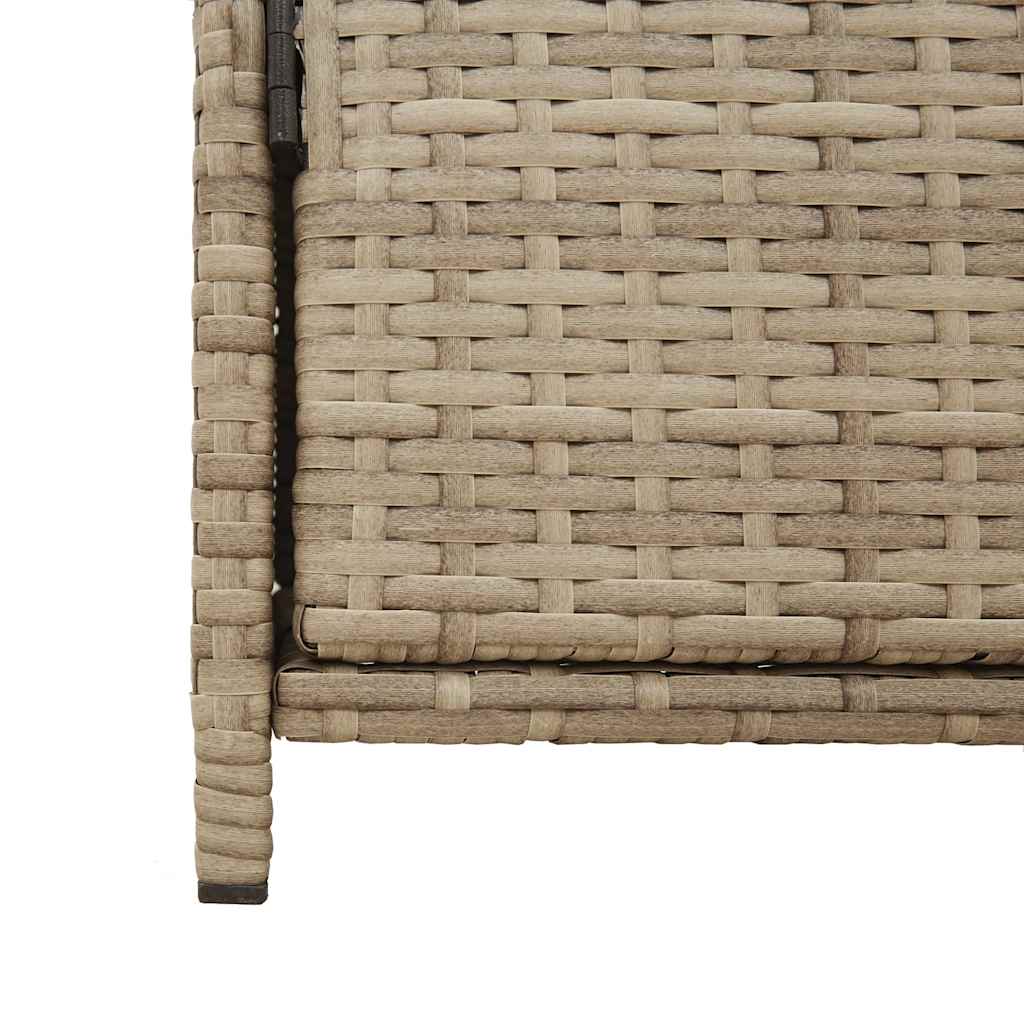 Armadietto Portaoggetti Giardino Beige 83x45x76 cm Polyrattan