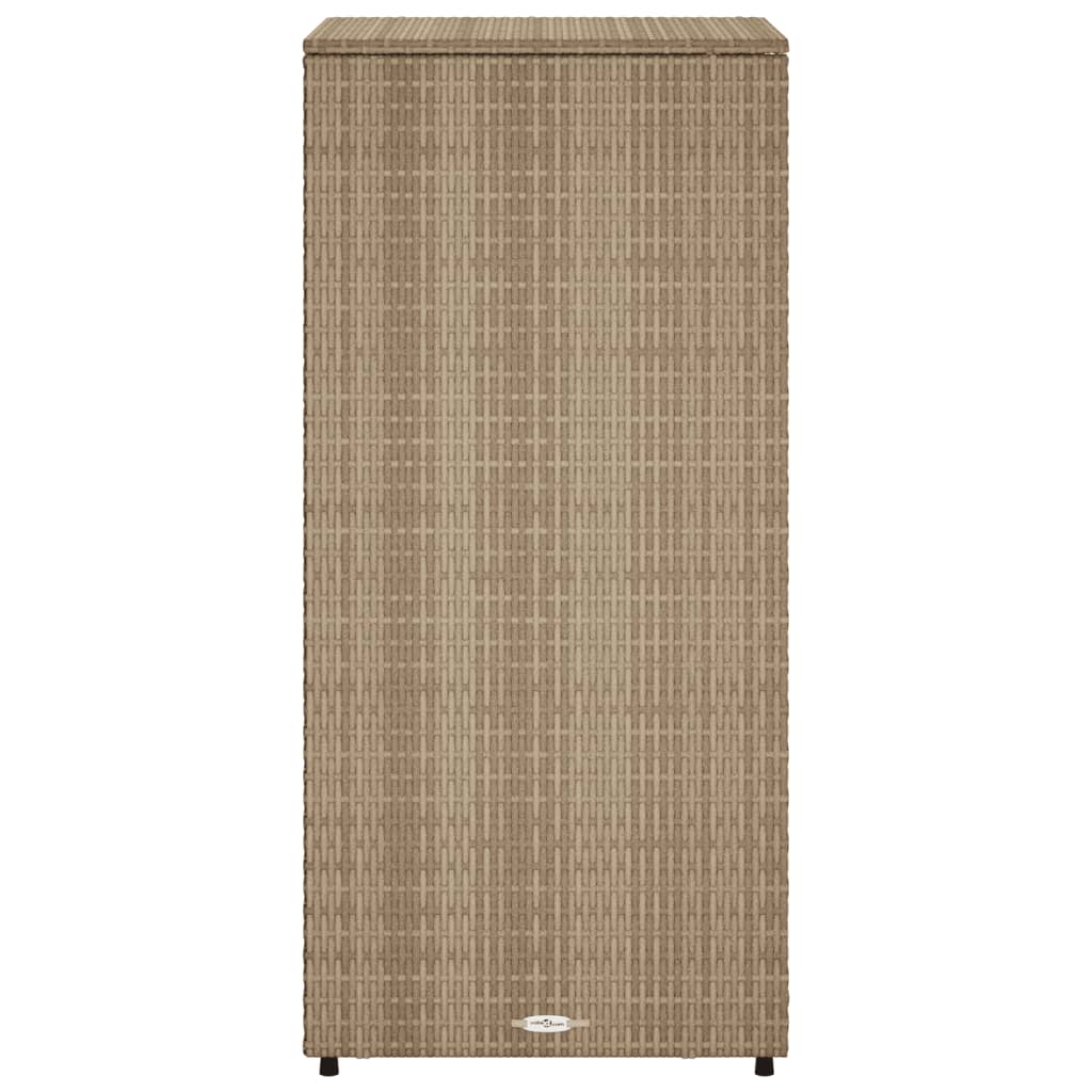 Armadietto Portaoggetti Giardino Beige 50x55x115cm Polyrattan