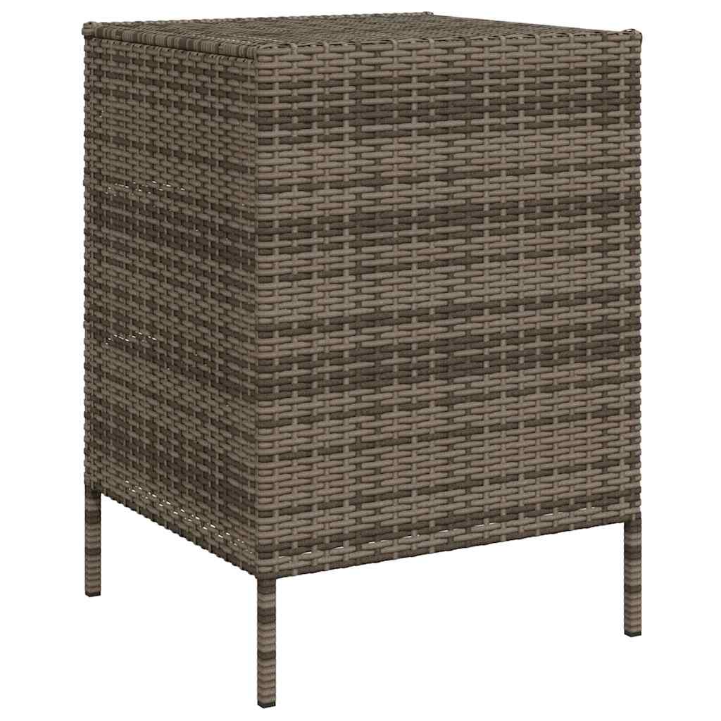 Armadietto Portaoggetti Giardino Grigio 55x59x80cm Polyrattan