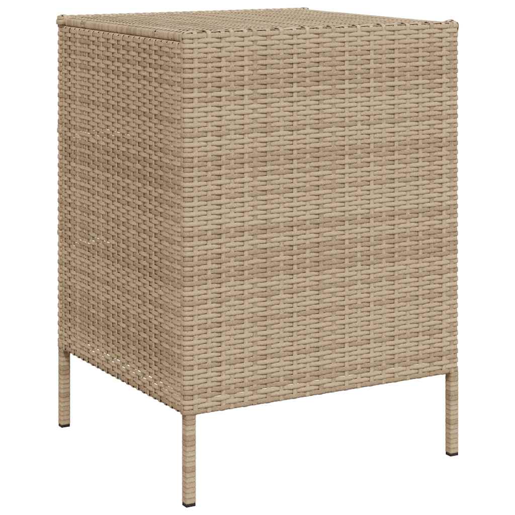 Armadietto Portaoggetti da Giardino Beige 55x59x80cm Polyrattan
