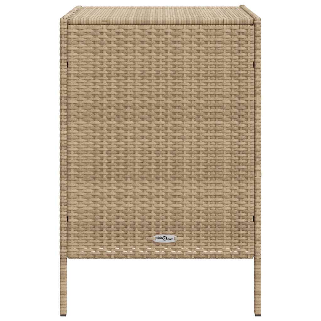 Armadietto Portaoggetti da Giardino Beige 55x59x80cm Polyrattan