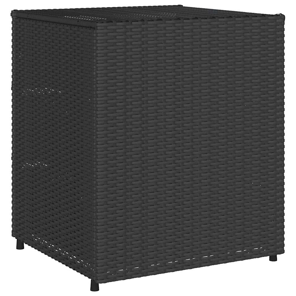 Armadietto Portaoggetti da Giardino Nero 55x59x69cm Polyrattan