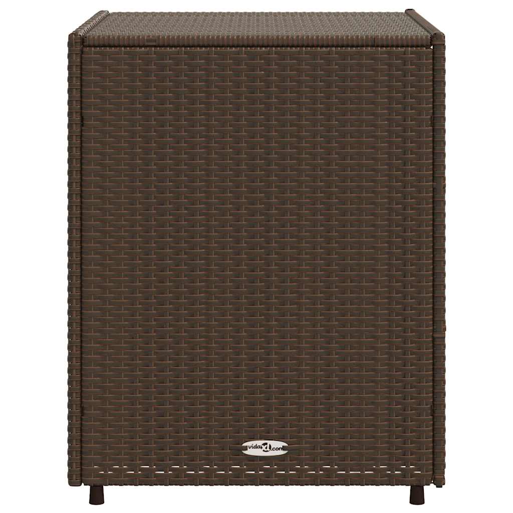 Armadietto Portaoggetti Giardino Marrone 55x59x69cm Polyrattan