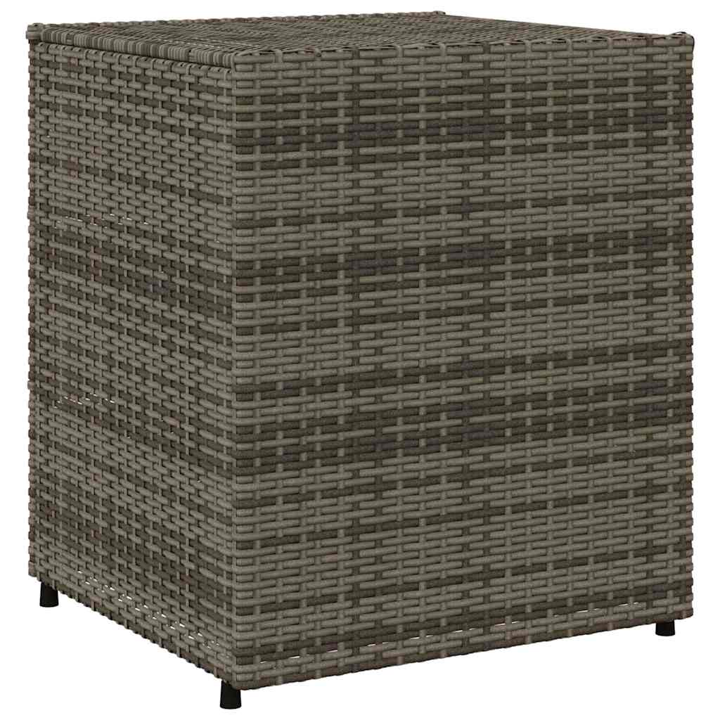 Armadietto Portaoggetti Giardino Grigio 55x59x69cm Polyrattan