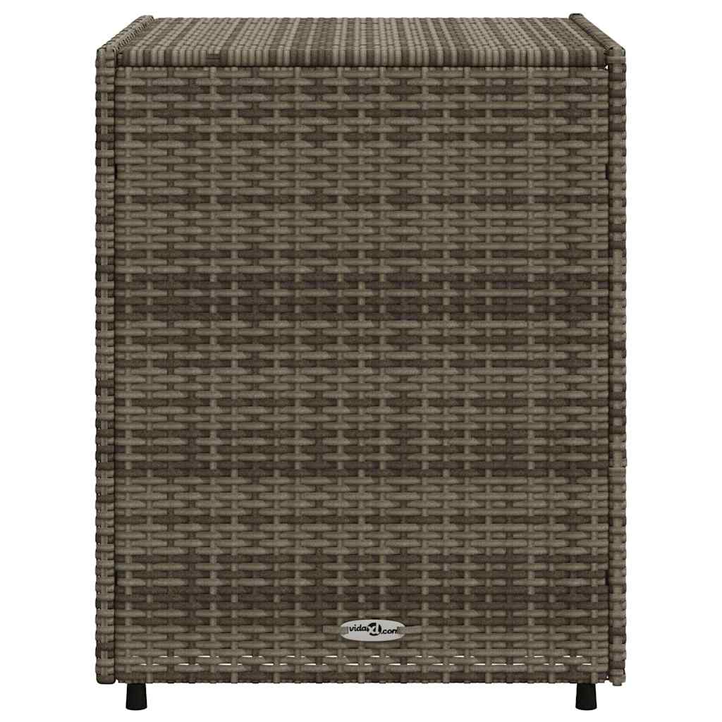Armadietto Portaoggetti Giardino Grigio 55x59x69cm Polyrattan