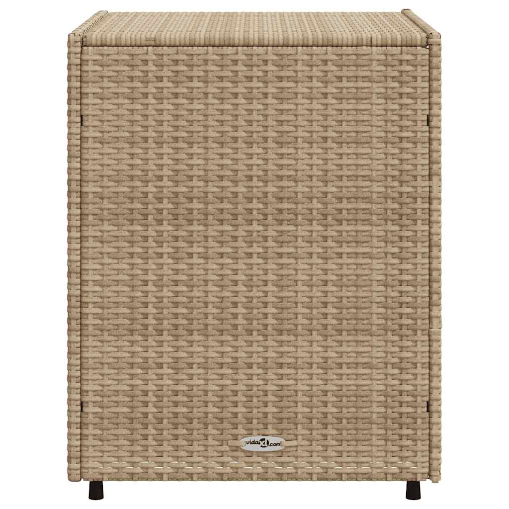 Armadietto Portaoggetti da Giardino Beige 55x59x69cm Polyrattan