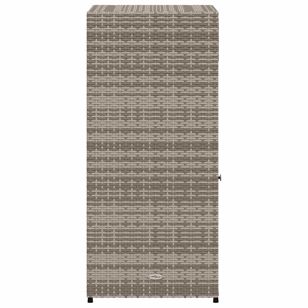 Armadietto Portaoggetti Giardino Grigio 55x55x111cm Polyrattan