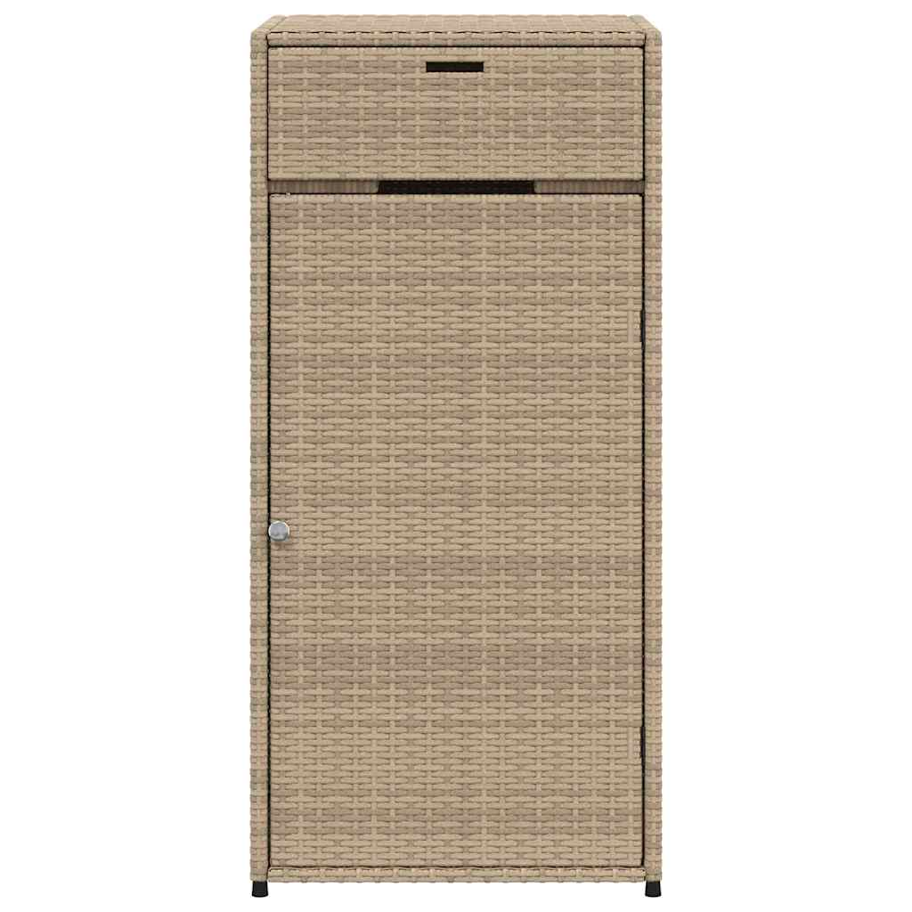 Armadietto Portaoggetti Giardino Beige 55x55x111cm Polyrattan