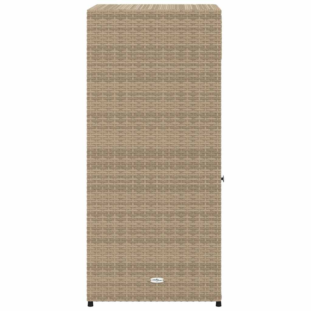 Armadietto Portaoggetti Giardino Beige 55x55x111cm Polyrattan
