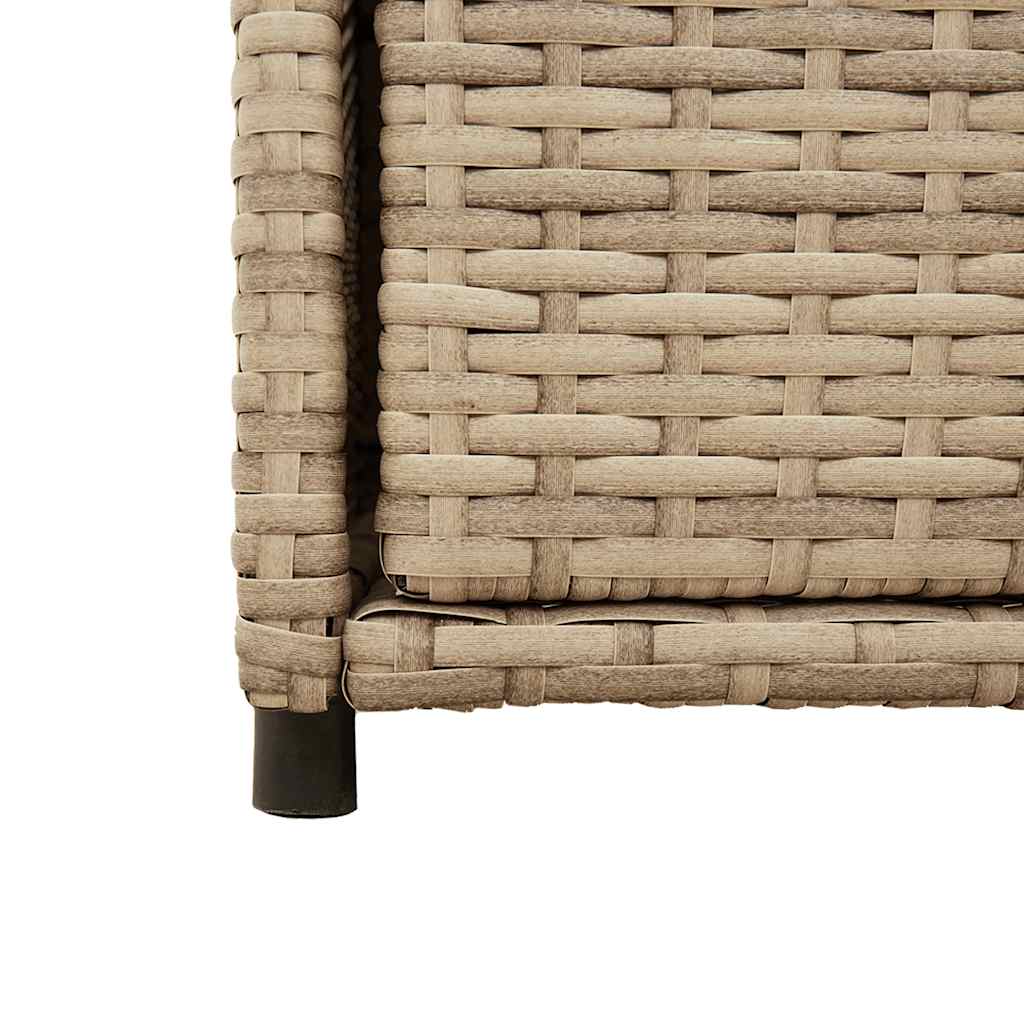Armadietto Portaoggetti Giardino Beige 55x55x111cm Polyrattan
