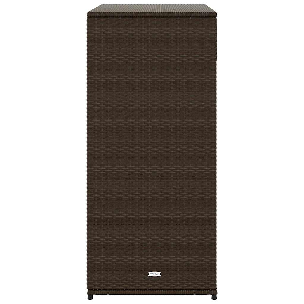 Armadietto Portaoggetti Giardino Marrone 105x55x113 Polyrattan