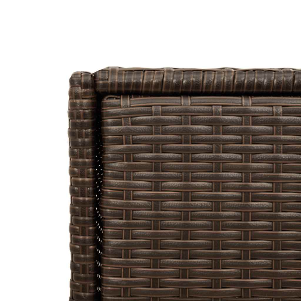 Armadietto Portaoggetti Giardino Marrone 105x55x113 Polyrattan