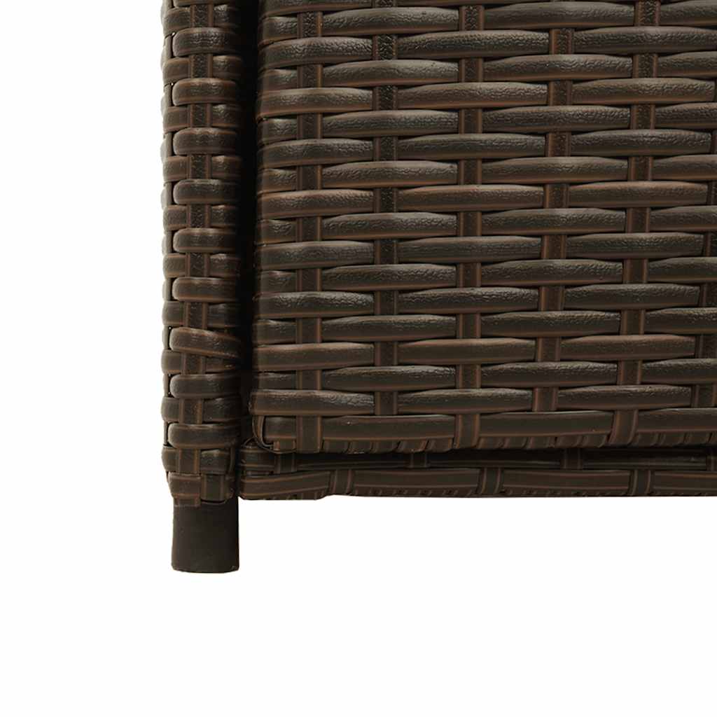 Armadietto Portaoggetti Giardino Marrone 105x55x113 Polyrattan