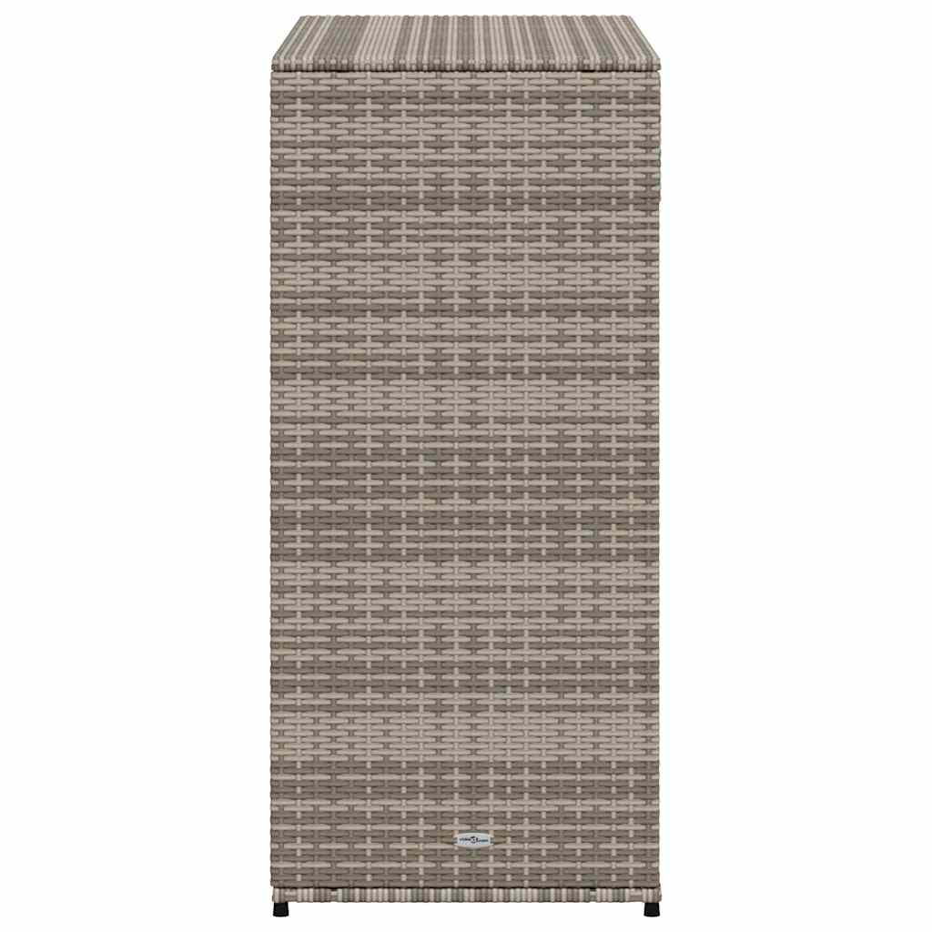 Armadietto Portaoggetti Giardino Grigio 105x55x113cm Polyrattan