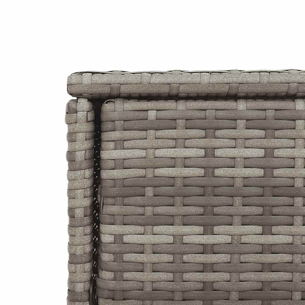 Armadietto Portaoggetti Giardino Grigio 105x55x113cm Polyrattan