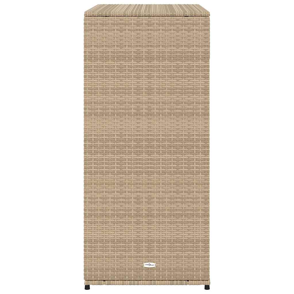 Armadietto Portaoggetti Giardino Beige 105x55x113cm Polyrattan