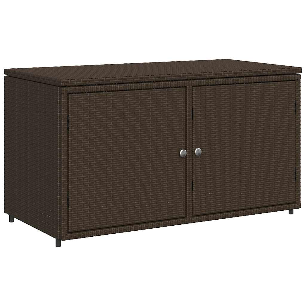 Armadietto Portaoggetti Giardino Marrone 110x55x60,5 Polyrattan