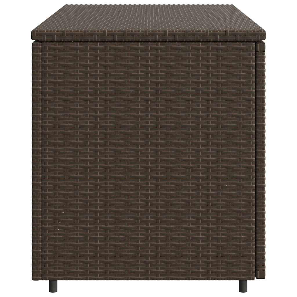 Armadietto Portaoggetti Giardino Marrone 110x55x60,5 Polyrattan